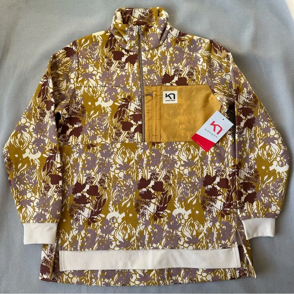 Kari Traa Ruth Midlayer Print Half Zip Sweatshirt - Picture 1 of 7